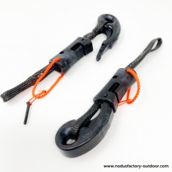 Drop-fly carabiner for paragliders