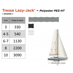 Cordage tresse Lazy-Jack Polyester HT ensimé